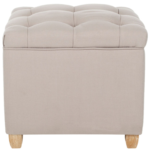Safavieh Joanie Tufted Ottoman Taupe Oak MCR4655G