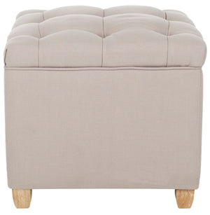 Safavieh Joanie Tufted Ottoman Taupe Oak MCR4655G