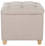 Safavieh Joanie Tufted Ottoman Taupe Oak MCR4655G