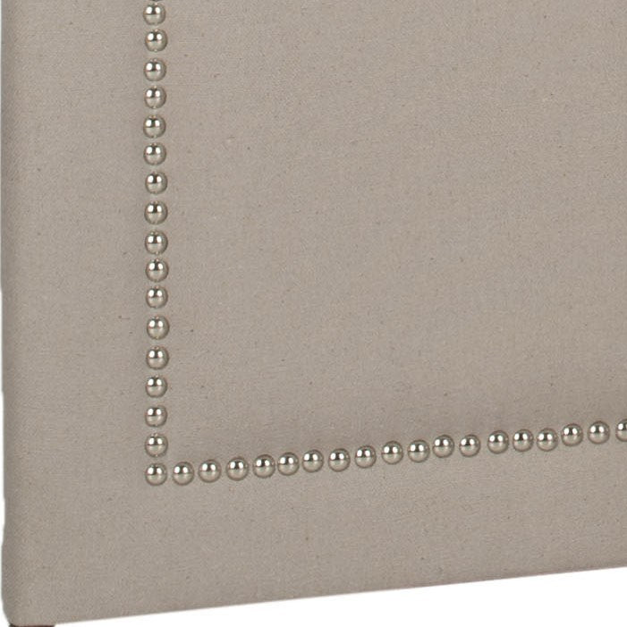 Safavieh Darcy Screen Silver Nail Heads Taupe Plywood CA Foam Poly Fiber Stainless Steel Linen MCR4665B 683726391784