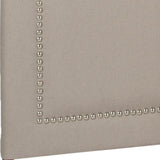 Safavieh Darcy Screen Silver Nail Heads Taupe Plywood CA Foam Poly Fiber Stainless Steel Linen MCR4665B 683726391784