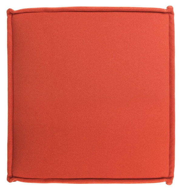 Safavieh Elaine Ottoman Burnt Orange Plywood Poly Wool MCR4667A 683726392156