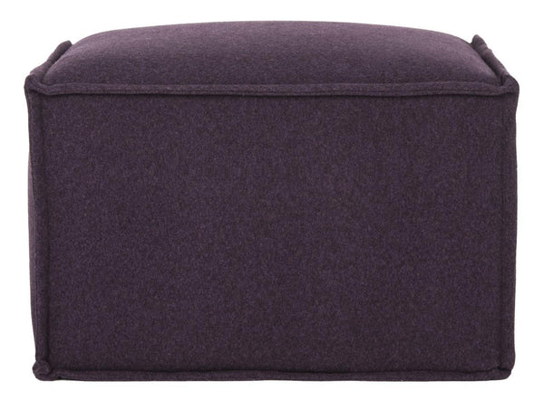 Safavieh Elaine Ottoman Plum Plywood Poly Wool MCR4667B 683726392538