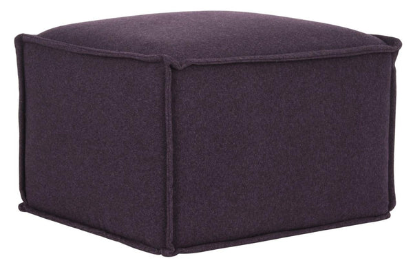 Safavieh Elaine Ottoman Plum Plywood Poly Wool MCR4667B 683726392538