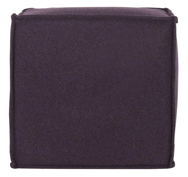 Safavieh Elaine Ottoman Plum Plywood Poly Wool MCR4667B 683726392538