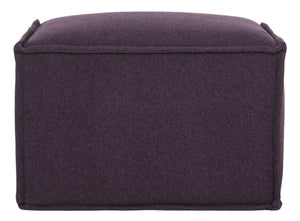 Safavieh Elaine Ottoman Plum Plywood Poly Wool MCR4667B 683726392538