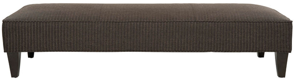 Safavieh Harlow Bench Lounging Grey Espresso Wood Water Based Paint Birch CA Foam Poly Fiber Polyester Linen Cotton MCR4669B 683726751809