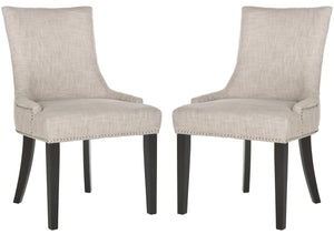 Safavieh Lester 19''H Dining Chair Silver Nail Heads MCR4709AG-SET2