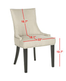 Safavieh Lester 19''H Dining Chair Silver Nail Heads MCR4709AH-SET2