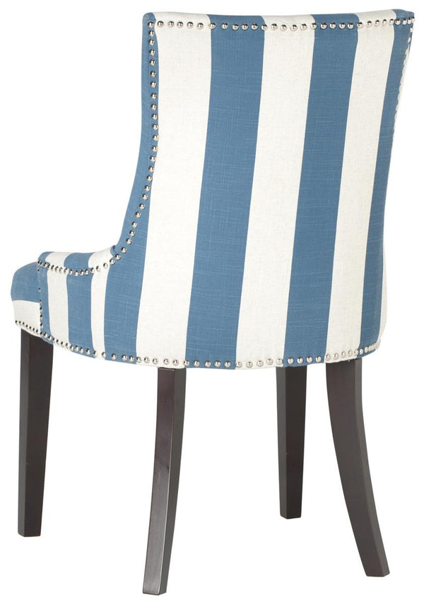 Safavieh Lester 19''H Awning Stripes Dining Chair Silver Nail Heads MCR4709AJ-SET2