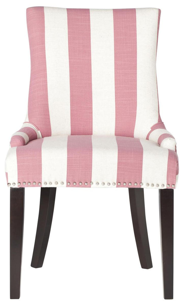 Safavieh Lester 19''H Awning Stripes Dining Chair Silver Nail Heads MCR4709AQ-SET2