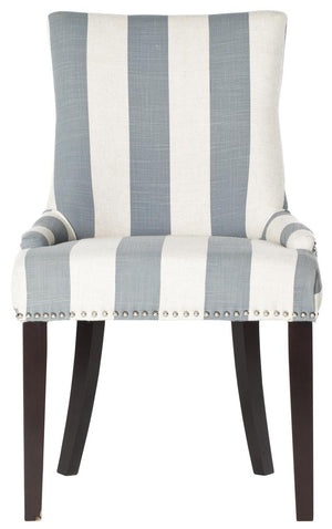 Safavieh Lester 19''H Awning Stripes Dining Chair Silver Nail Heads MCR4709AT-SET2