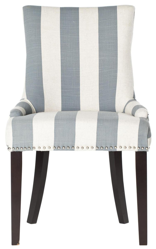 Safavieh Lester 19''H Awning Stripes Dining Chair Silver Nail Heads MCR4709AT-SET2