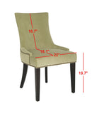 Safavieh Lester 19''H Dining Chair (Set Of 2) Brass Nail Heads MCR4709E-SET2