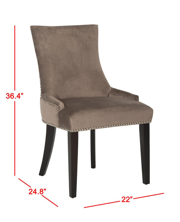 Safavieh Lester 19''H Dining Chair (Set Of 2) Nickel Nail Heads MCR4709G-SET2