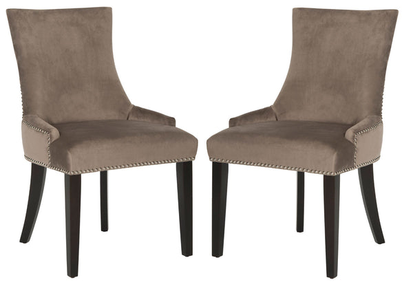 Safavieh Lester 19''H Dining Chair (Set Of 2) Nickel Nail Heads MCR4709G-SET2