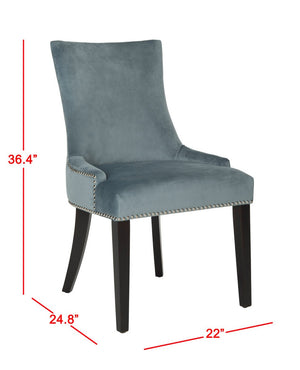 Safavieh Lester 19''H Dining Chair (Set Of 2) Silver Nail Heads MCR4709H-SET2