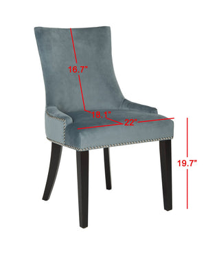 Safavieh Lester 19''H Dining Chair (Set Of 2) Silver Nail Heads MCR4709H-SET2