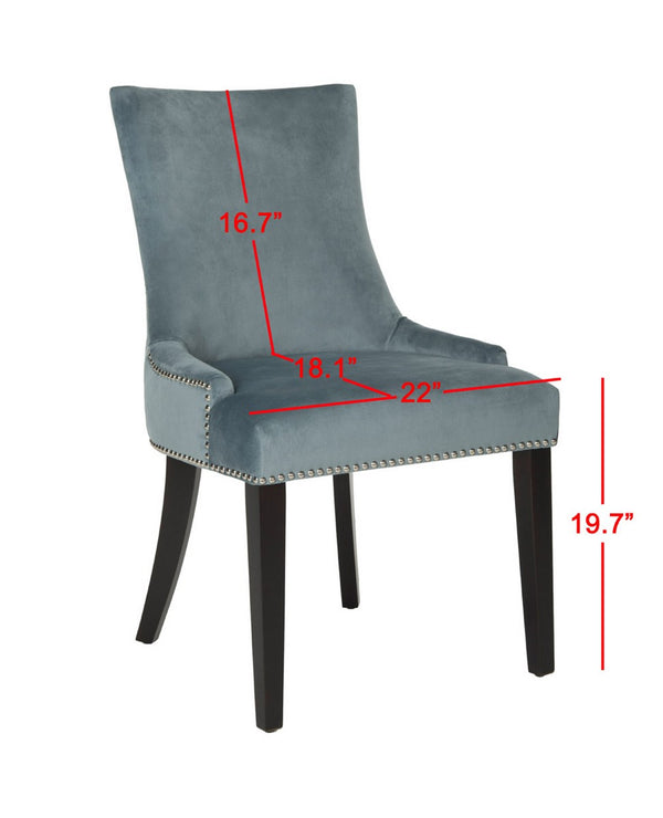 Safavieh Lester 19''H Dining Chair (Set Of 2) Silver Nail Heads MCR4709H-SET2