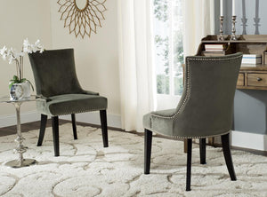 Safavieh Lester 19''H Dining Chair (Set Of 2) Silver Nail Heads MCR4709J-SET2