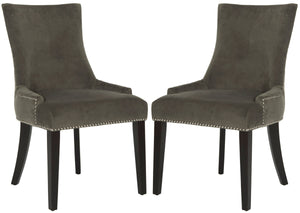 Safavieh Lester 19''H Dining Chair (Set Of 2) Silver Nail Heads MCR4709J-SET2