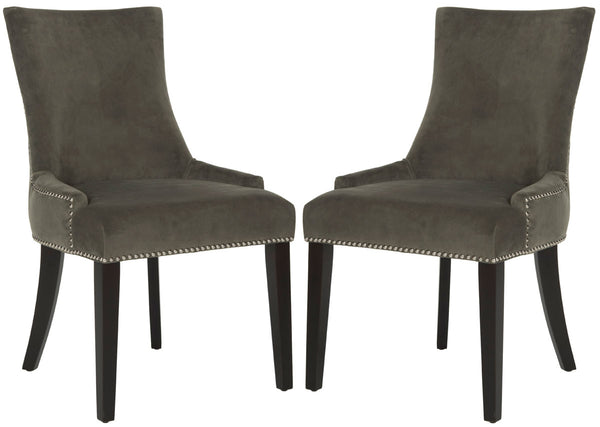 Safavieh Lester 19''H Dining Chair (Set Of 2) Silver Nail Heads MCR4709J-SET2