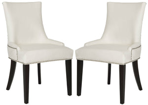 Safavieh Lester 19''H Dining Chair (Set Of 2) Silver Nail Heads MCR4709N-SET2