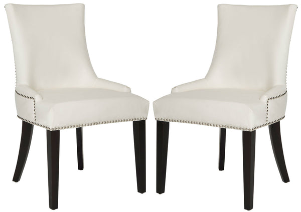 Safavieh Lester 19''H Dining Chair (Set Of 2) Silver Nail Heads MCR4709N-SET2