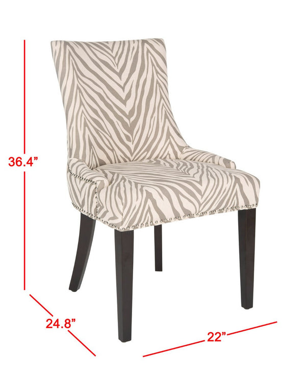 Safavieh Lester 19''H Dining Chair (Set Of 2) Silver Nail Heads MCR4709Q-SET2