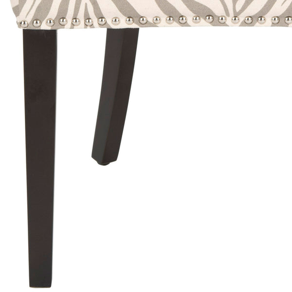 Safavieh Lester 19''H Dining Chair (Set Of 2) Silver Nail Heads MCR4709Q-SET2