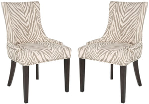 Safavieh Lester 19''H Dining Chair (Set Of 2) Silver Nail Heads MCR4709Q-SET2