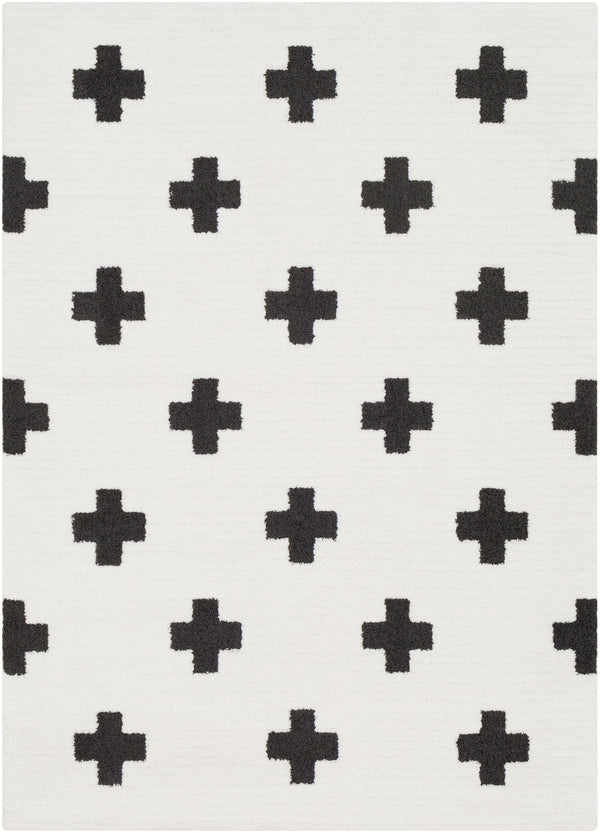Moroccan Shag MCS-2306 Modern Polypropylene, Polyester Rug MCS2306-710103 Black, Charcoal, White 65% Polypropylene, 35% Polyester 7'10" x 10'3"