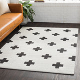 Moroccan Shag MCS-2306 Modern Polypropylene, Polyester Rug MCS2306-710103 Black, Charcoal, White 65% Polypropylene, 35% Polyester 7'10" x 10'3"