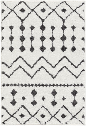 Moroccan Shag MCS-2309 Global Polypropylene, Polyester Rug MCS2309-81012 Black, Charcoal, White 65% Polypropylene, 35% Polyester 8'10" x 12'