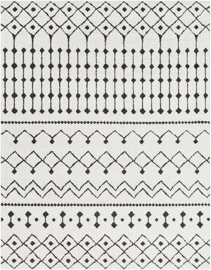 Moroccan Shag MCS-2309 Global Polypropylene, Polyester Rug MCS2309-710103 Black, Charcoal, White 65% Polypropylene, 35% Polyester 7'10" x 10'3"