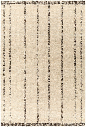 Machu Picchu MCU-1002 Global Wool, Polyester Rug MCU1002-69 Butter, Cream, Dark Brown, Charcoal, Camel, Black, Light Gray 90% Wool, 10% Polyester 6' x 9'