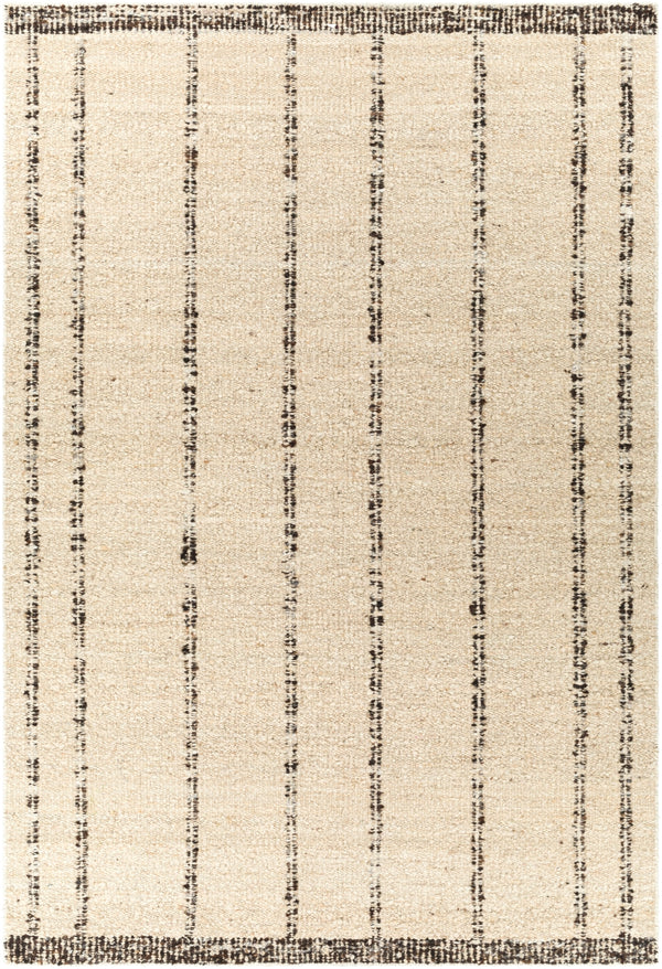 Machu Picchu MCU-1002 Global Wool, Polyester Rug MCU1002-69 Butter, Cream, Dark Brown, Charcoal, Camel, Black, Light Gray 90% Wool, 10% Polyester 6' x 9'