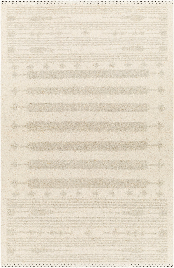 Machu Picchu MCU-1003 Global Wool Rug MCU1003-69 Black, Beige, Khaki, Medium Gray 100% Wool 6' x 9'