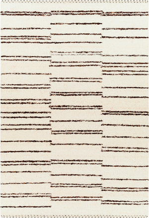 Machu Picchu MCU-1005 Global Wool, Polyester Rug MCU1005-69 Cream, Dark Brown, Black 90% Wool, 10% Polyester 6' x 9'