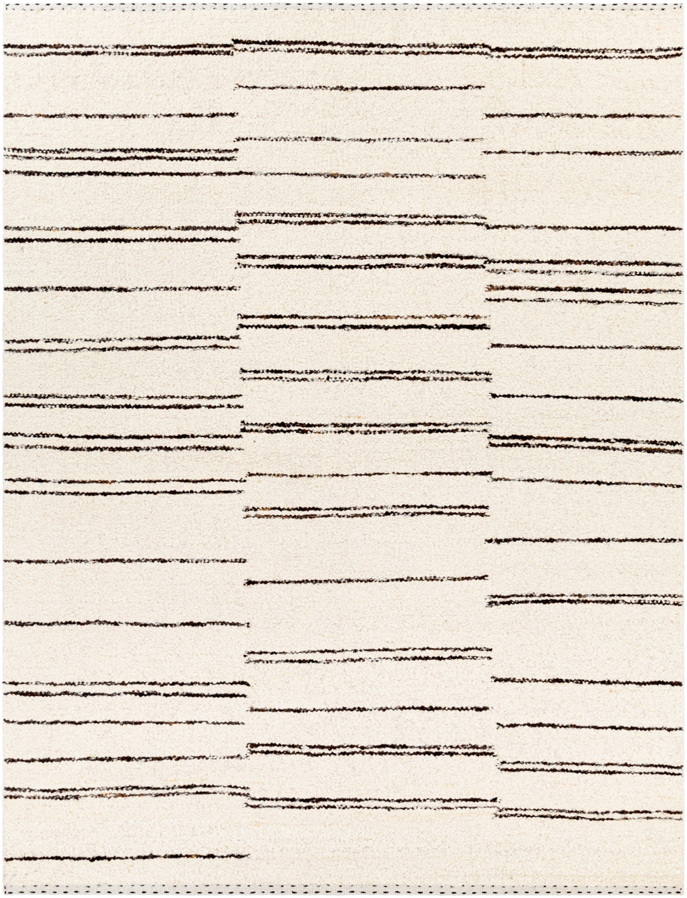 Machu Picchu MCU-1005 Global Wool, Polyester Rug MCU1005-81012 Cream, Dark Brown, Black 90% Wool, 10% Polyester 8'10" x 12'