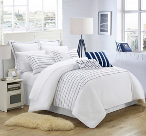 Brenton White King 9pc Comforter Set