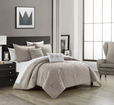 Artista Taupe Queen 9pc Comforter Set