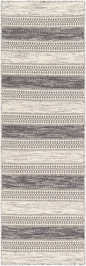 Mardin MDI-2301 Global Wool Rug MDI2301-268 Black, Ivory 100% Wool 2'6" x 8'