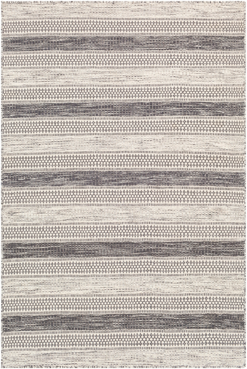 Mardin MDI-2301 Global Wool Rug MDI2301-81012 Black, Ivory 100% Wool 8'10" x 12'