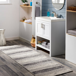 Mardin MDI-2301 Global Wool Rug MDI2301-268 Black, Ivory 100% Wool 2'6" x 8'