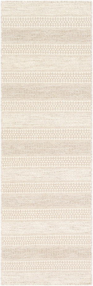 Mardin MDI-2302 Global Wool Rug MDI2302-268 Cream, Taupe 100% Wool 2'6" x 8'