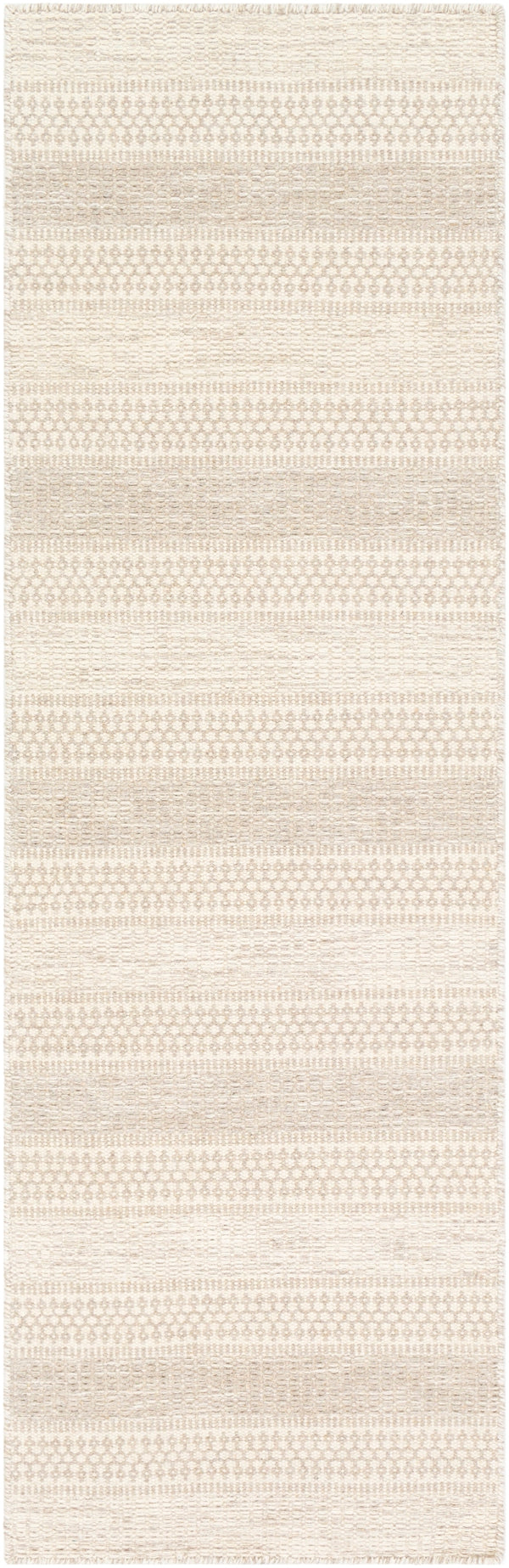 Mardin MDI-2302 Global Wool Rug MDI2302-268 Cream, Taupe 100% Wool 2'6" x 8'