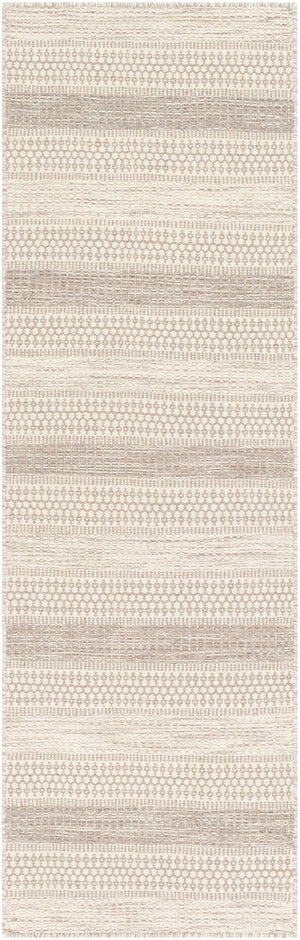 Mardin MDI-2303 Global Wool Rug MDI2303-268 Taupe, Cream 100% Wool 2'6" x 8'