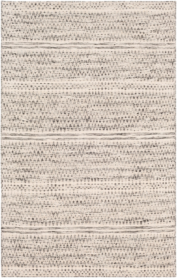 Mardin MDI-2305 Global Wool, Cotton Rug MDI2305-81012 Cream, Medium Gray, Black 100% Wool, 40% Cotton 8'10" x 12'