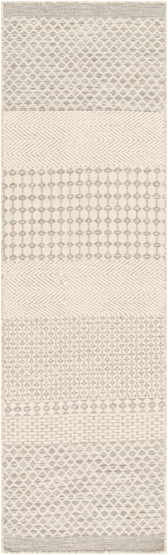 Mardin MDI-2307 Global Wool Rug MDI2307-268 Beige, Medium Gray 100% Wool 2'6" x 8'